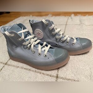 Converse High-Top Sneakers - Light Blue and White
